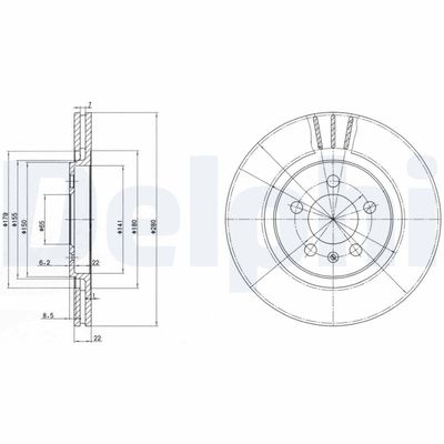 Brake Disc DELPHI BG2713