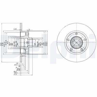 Brake Disc DELPHI BG2714