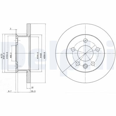 Brake Disc DELPHI BG2716