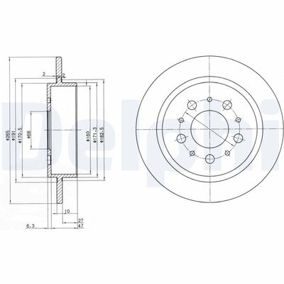 Brake Disc DELPHI BG2718