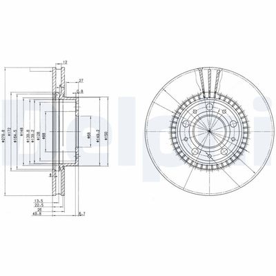 Brake Disc DELPHI BG2719C