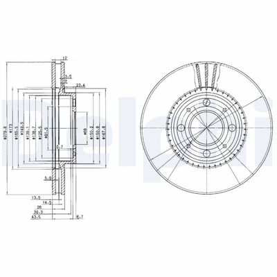 Brake Disc DELPHI BG2720
