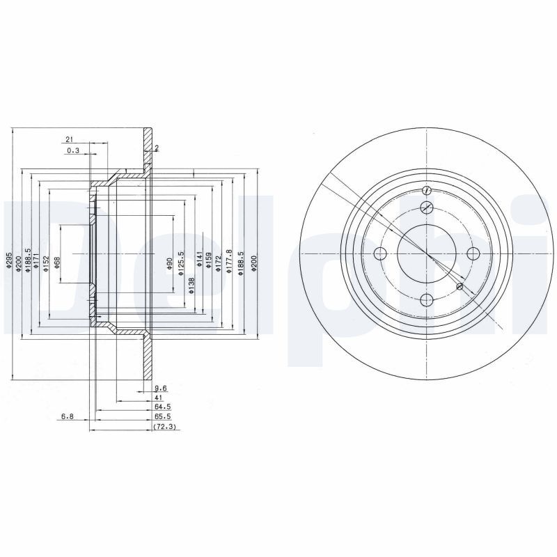 DELPHI BG2721 Brake Disc