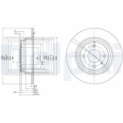 Brake Disc DELPHI BG2721