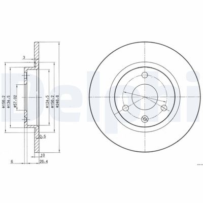 Brake Disc DELPHI BG2724