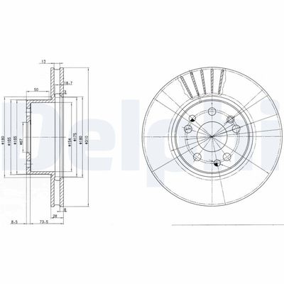 Brake Disc DELPHI BG2737