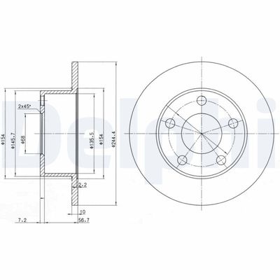 Brake Disc DELPHI BG2746