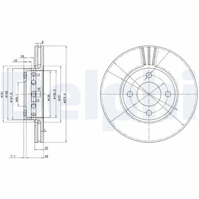 Brake Disc DELPHI BG2748