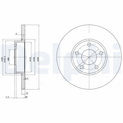 Brake Disc DELPHI BG2749