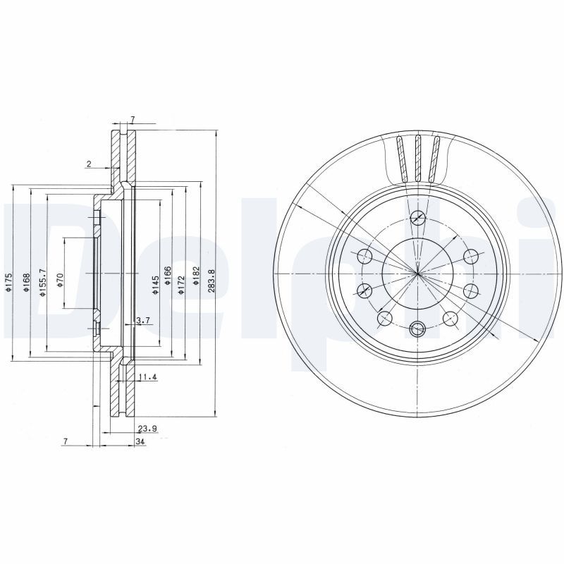 DELPHI BG2750 Brake Disc