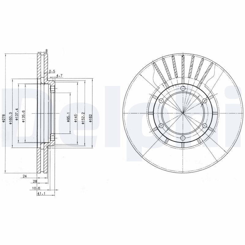 DELPHI BG2751 Brake Disc