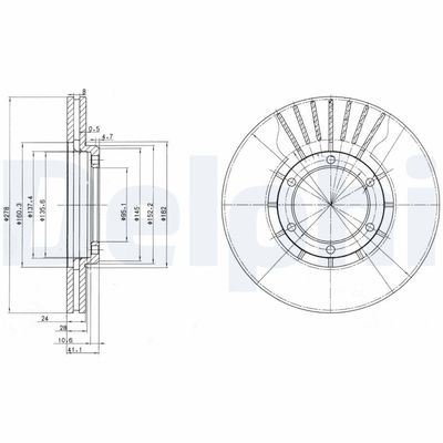 Brake Disc DELPHI BG2751