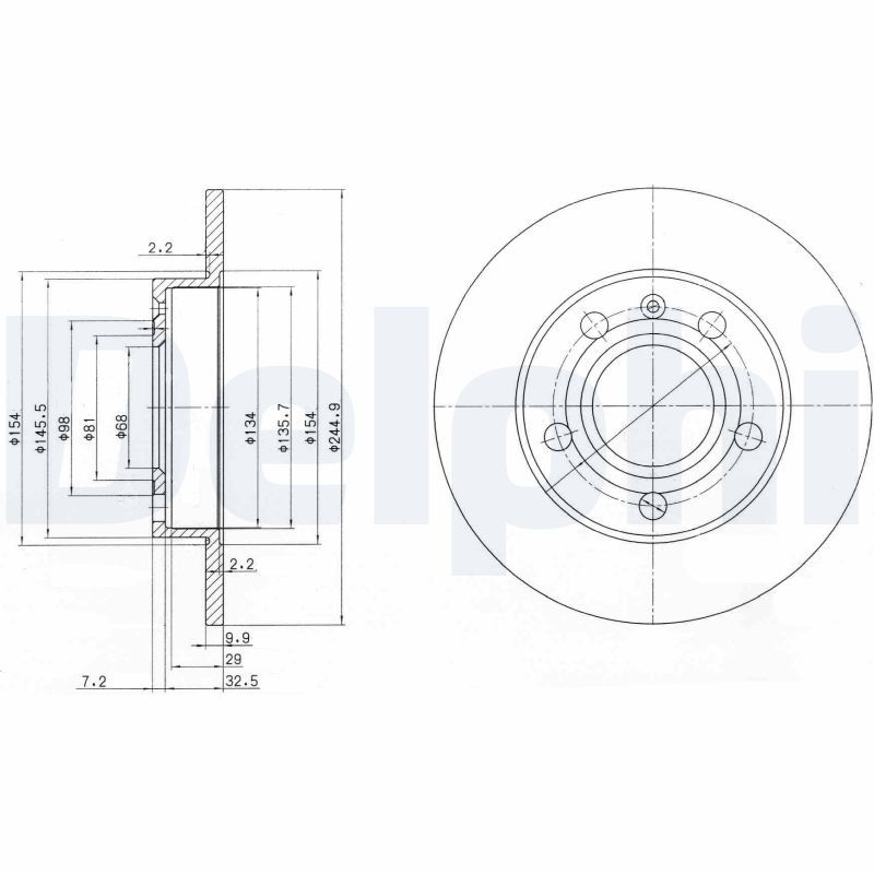 DELPHI BG2753C Brake Disc