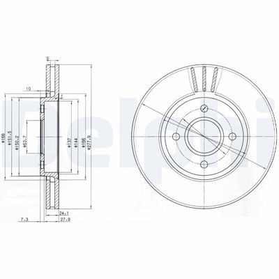 Brake Disc DELPHI BG2757