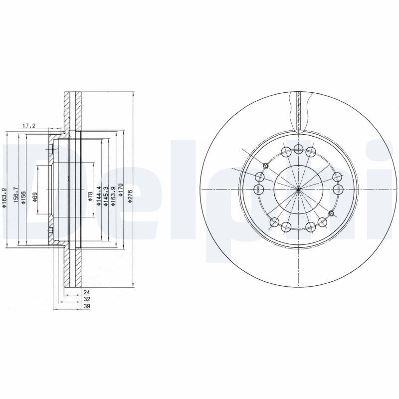 DELPHI BG2765 Brake Disc