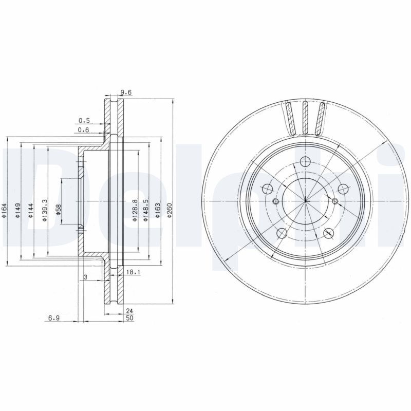 DELPHI BG2767 Brake Disc