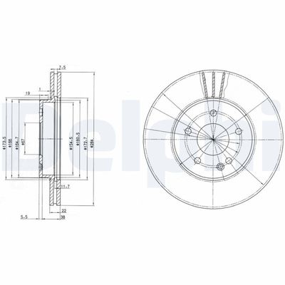 Brake Disc DELPHI BG2768