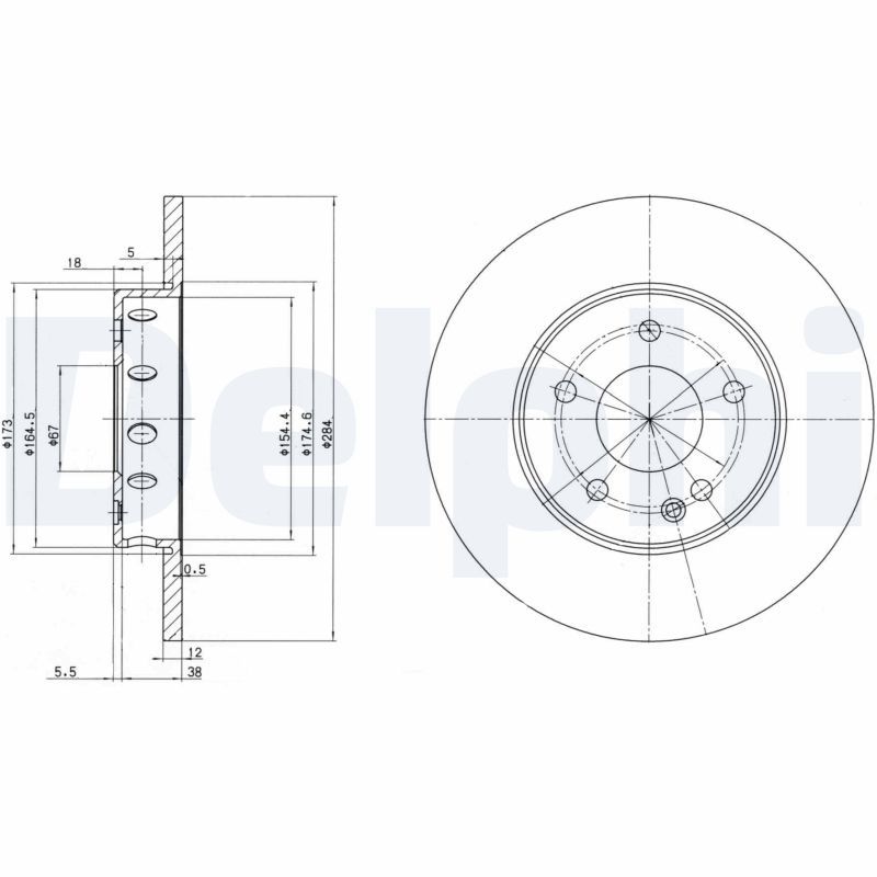 DELPHI BG2769 Brake Disc