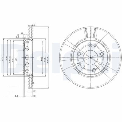 Brake Disc DELPHI BG2771