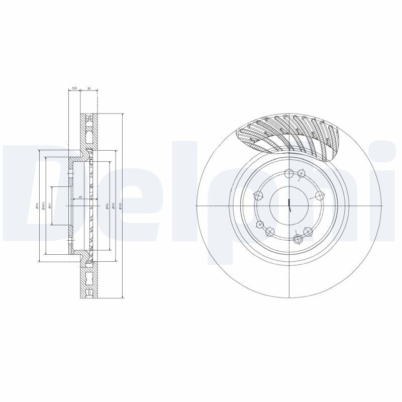 DELPHI BG2775 Brake Disc