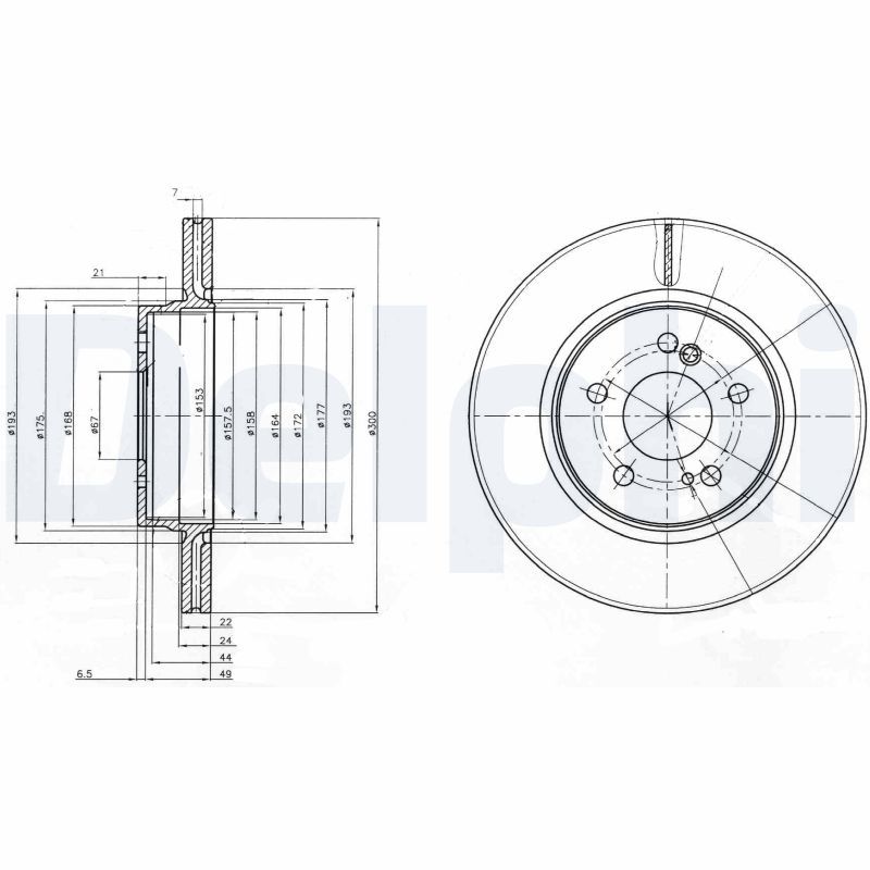 DELPHI BG2776 Brake Disc