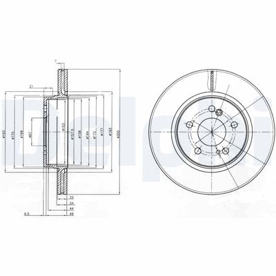 Brake Disc DELPHI BG2776