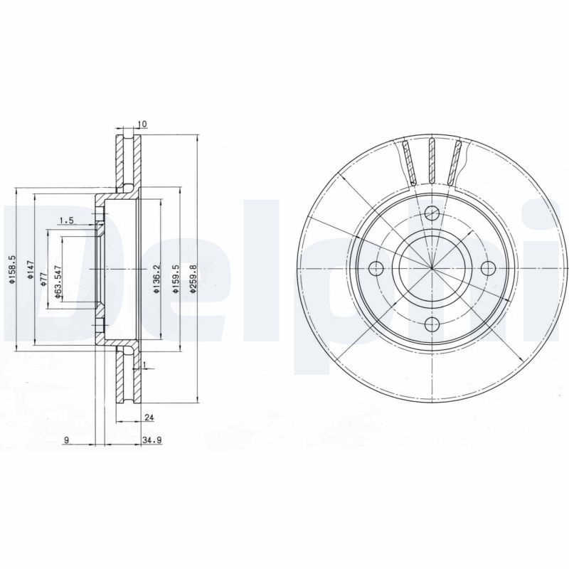 DELPHI BG2780 Brake Disc