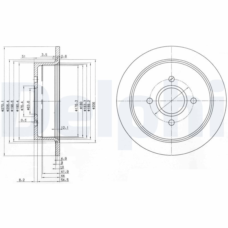 DELPHI BG2781 Brake Disc