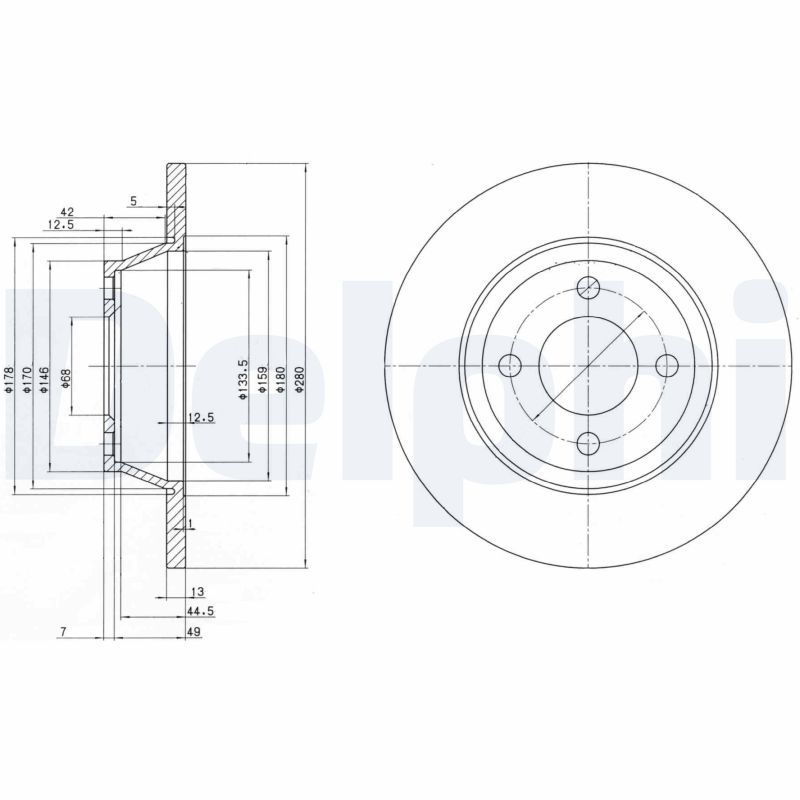 DELPHI BG2783 Brake Disc