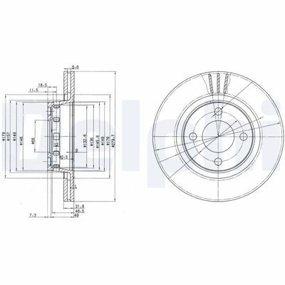Brake Disc DELPHI BG2784