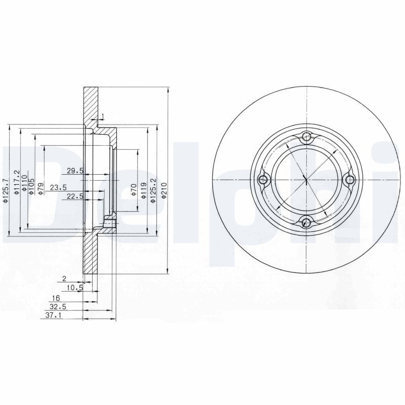 DELPHI BG2797 Brake Disc
