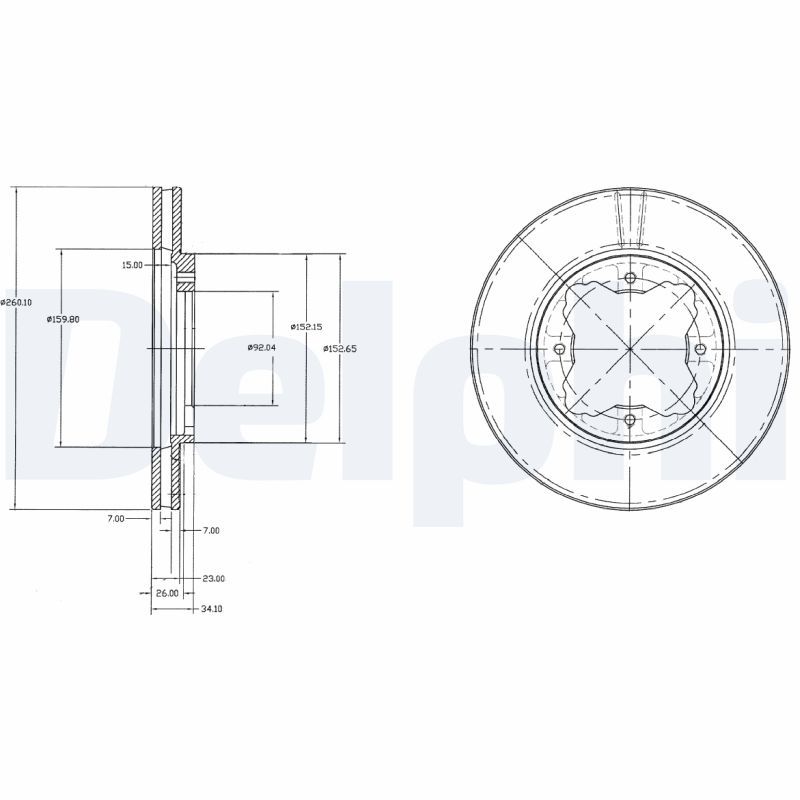 DELPHI BG2798 Brake Disc