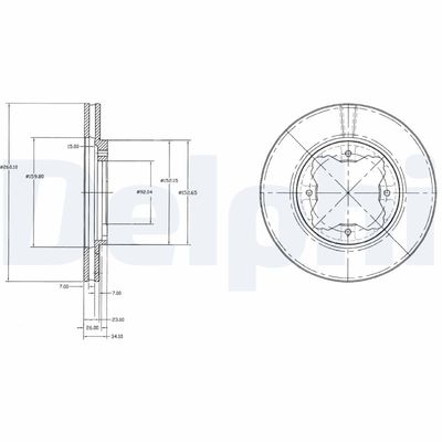 Brake Disc DELPHI BG2798