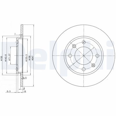 Brake Disc DELPHI BG2800C