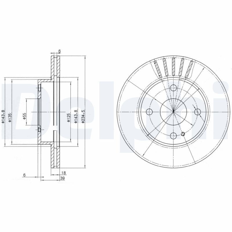 DELPHI BG2802 Brake Disc
