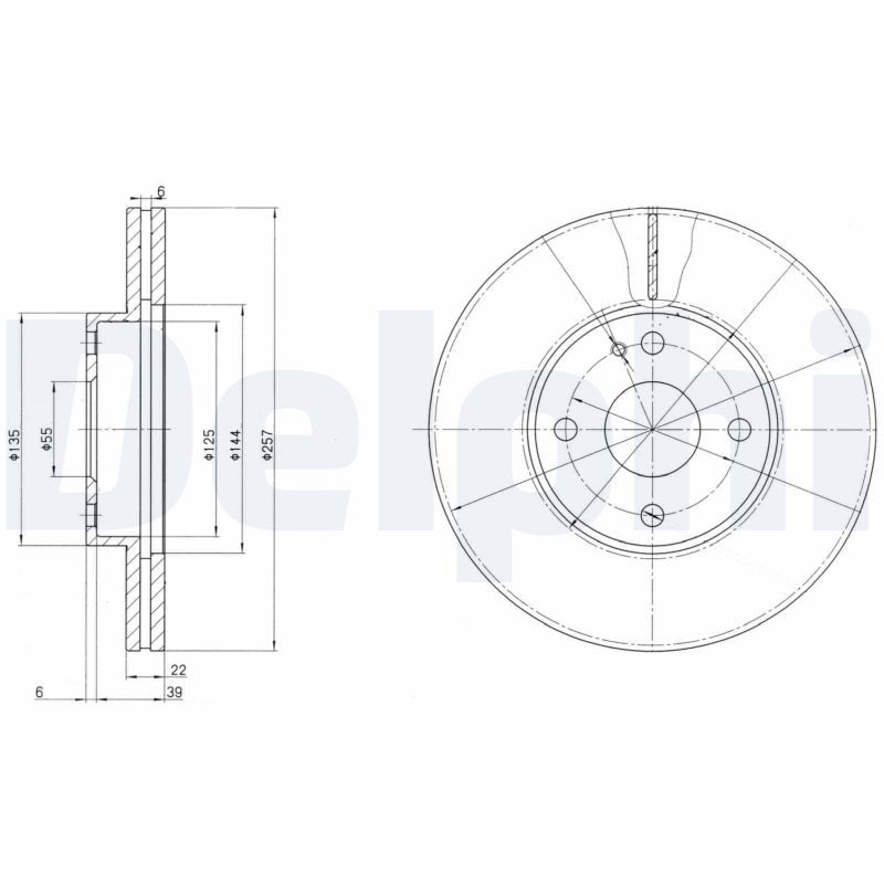 DELPHI BG2804 Brake Disc