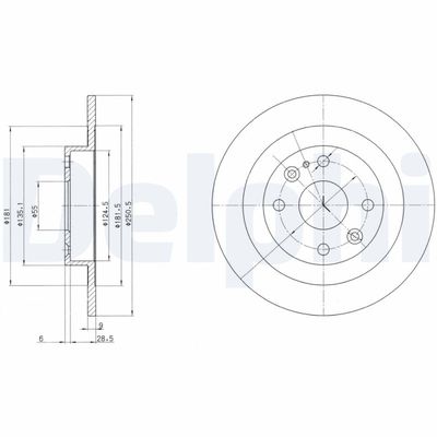 Brake Disc DELPHI BG2805C