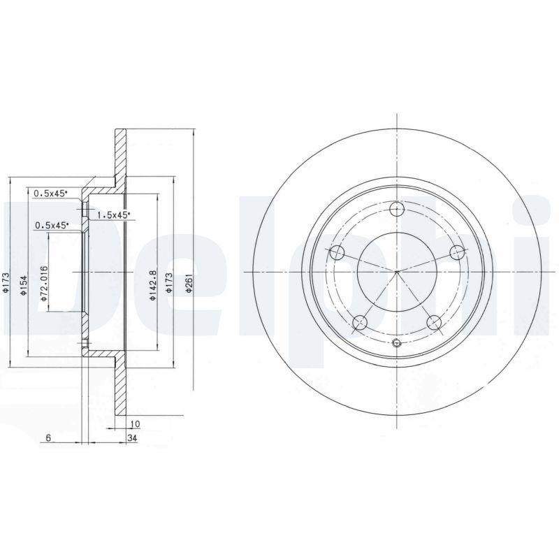 DELPHI BG2806 Brake Disc