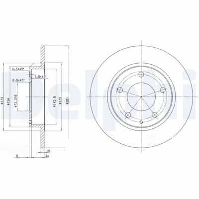Brake Disc DELPHI BG2806