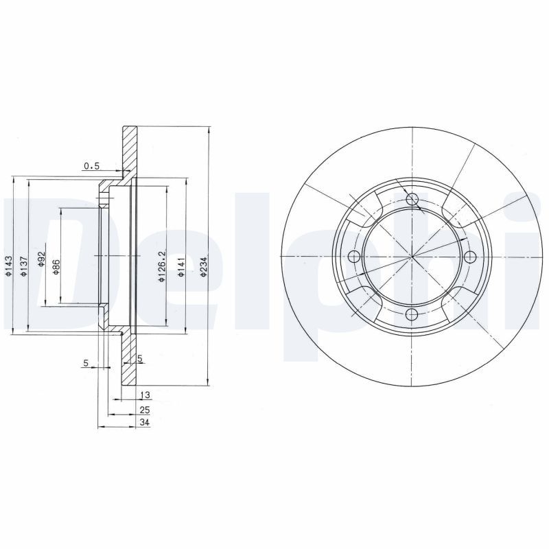 DELPHI BG2807 Brake Disc