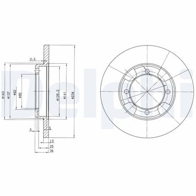 Brake Disc DELPHI BG2807