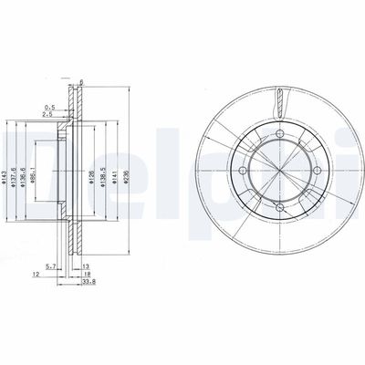 Brake Disc DELPHI BG2808