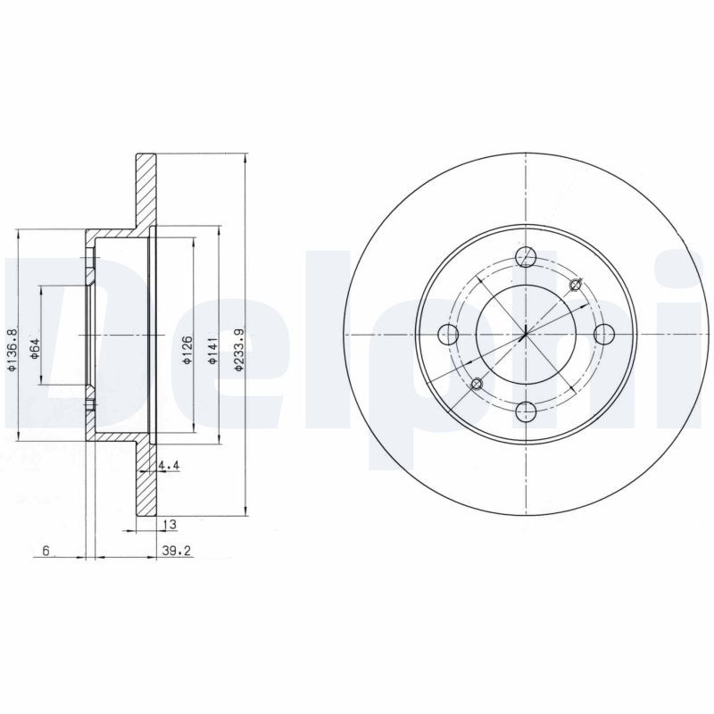 DELPHI BG2809 Brake Disc