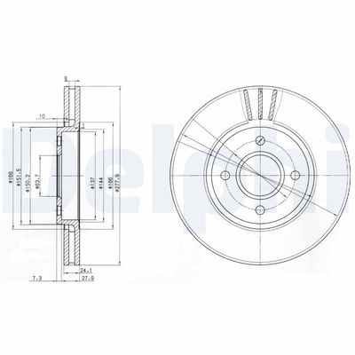 Brake Disc DELPHI BG2813