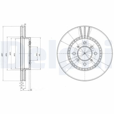 Brake Disc DELPHI BG2814