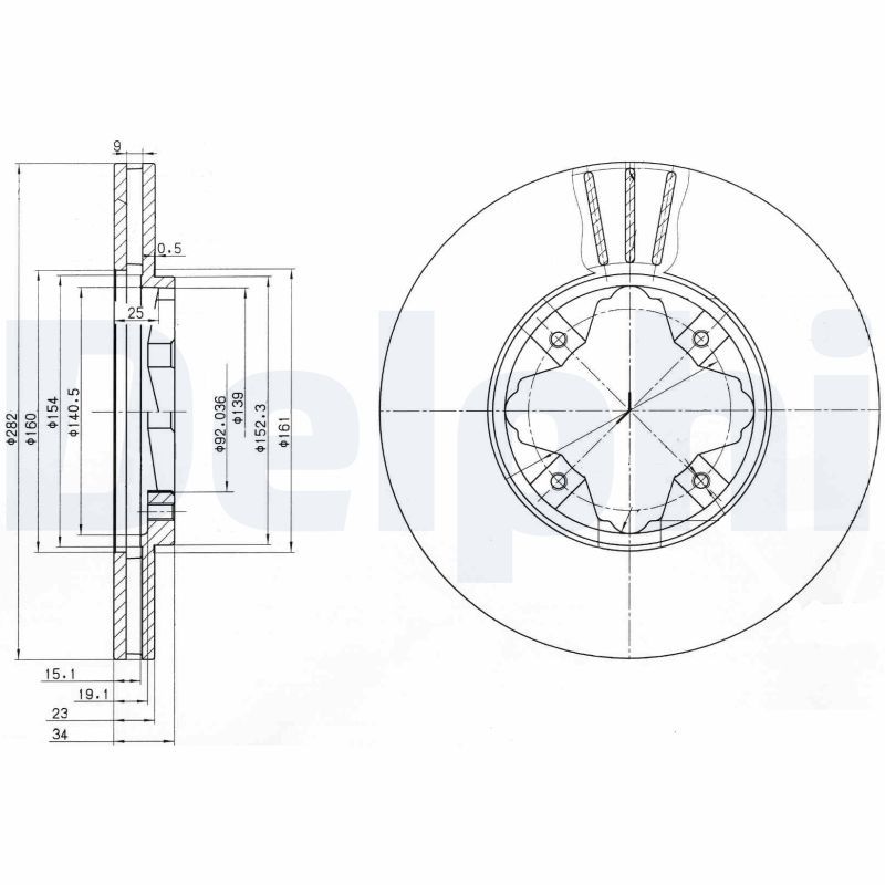 DELPHI BG2816 Brake Disc