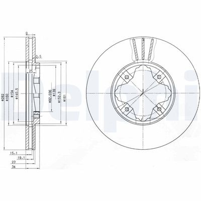 Brake Disc DELPHI BG2816