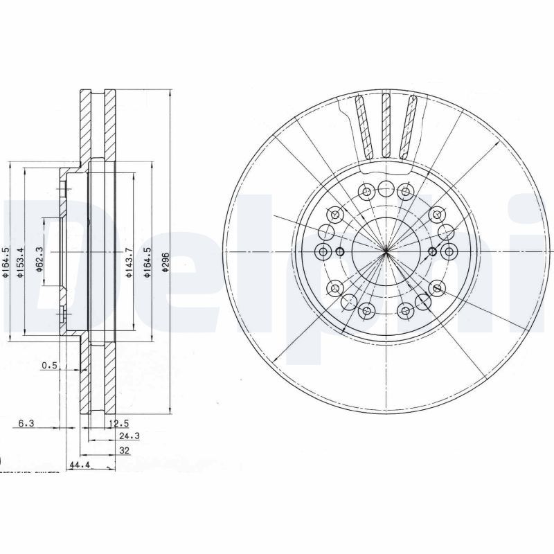 DELPHI BG2829 Brake Disc