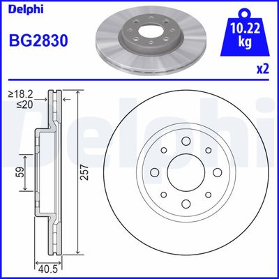 Brake Disc DELPHI BG2830