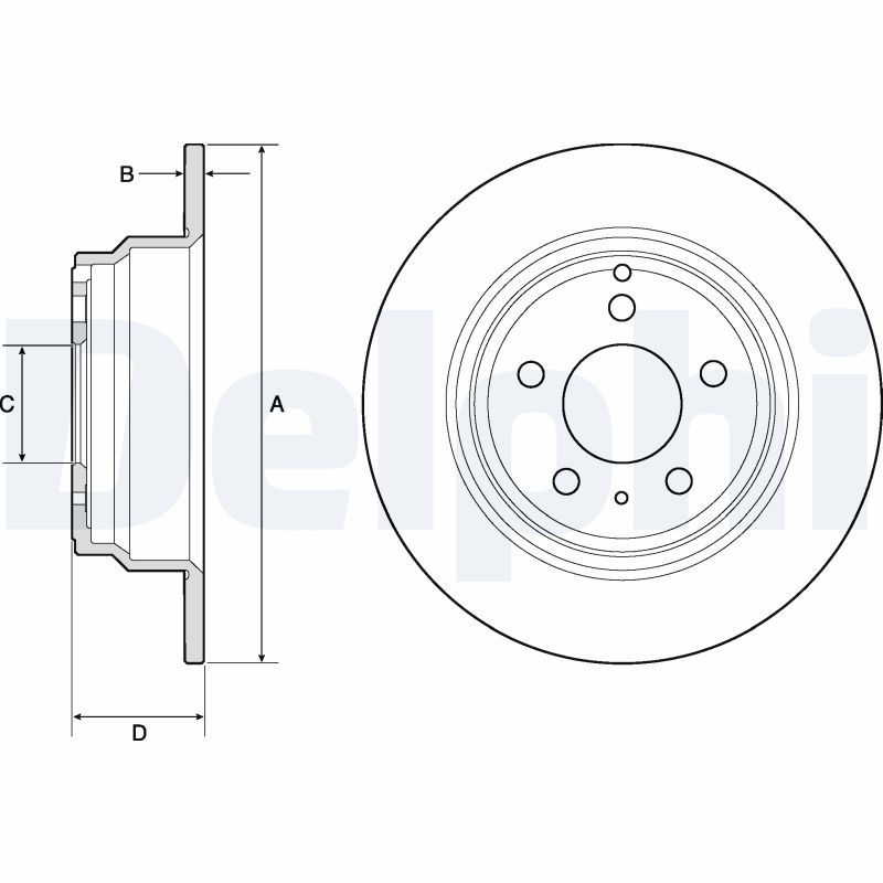 DELPHI BG2842C Brake Disc